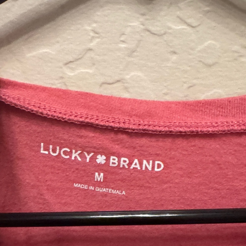 Lucky Brand Pink Graphic Short Sleeve Tee / R25 - Picture 3 of 5